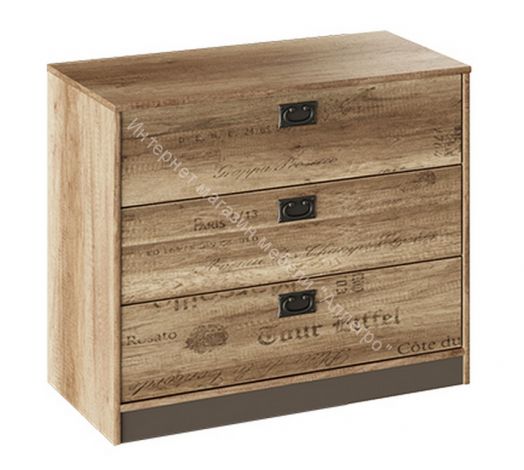 Комод «Пилигрим» (Дуб Каньон светлый, Фон серый)