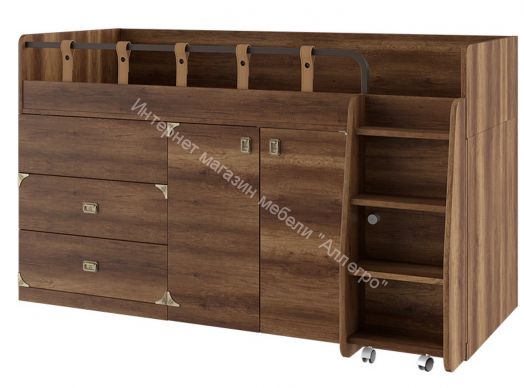 Кровать комбинированная «Навигатор» (Дуб Каньон)