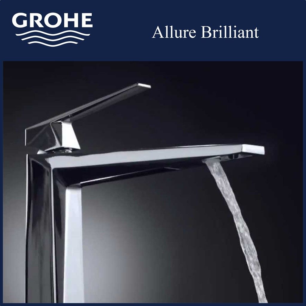 Rakvina və tülpan smesiteli GROHE Allure Brilliant XL-size, hündür, хром (23114000)