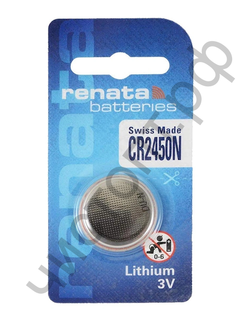 Renata  CR 2450 N ( литиевая Li/MnO2, 540mAh, 3V) 1BL (10)