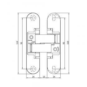 Скрытая петля Anselmi AN 160 3D ALU (506) в алюминиевую коробку до 60 кг