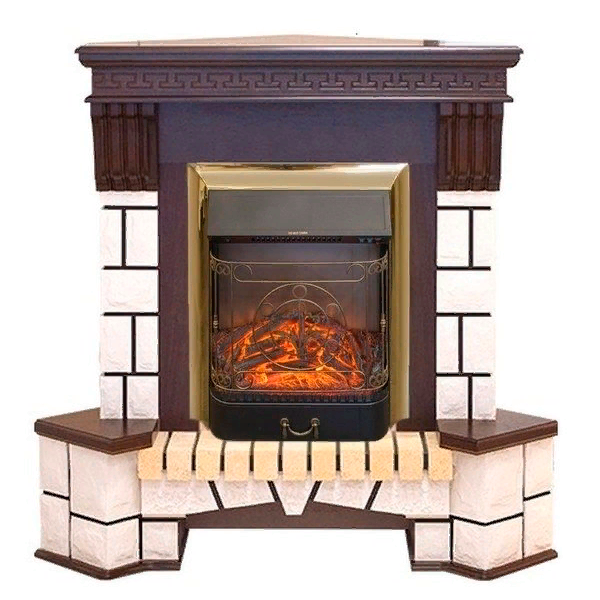 Real-Flame Stone Corner new STD/EUG AO (DN) с очагами Fobos/Majestic