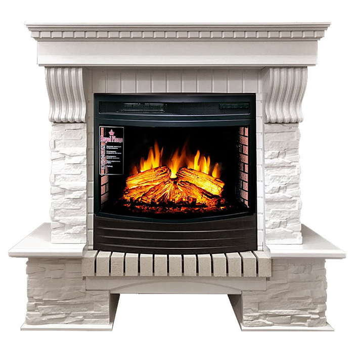 Royal Flame Pierre Luxe сланец белый с очагом Dioramic 25 FX
