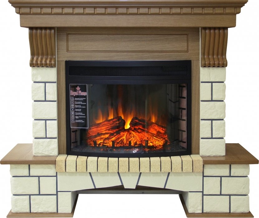 Royal Flame Pierre Luxe с очагом Dioramic 25 (Дуб)