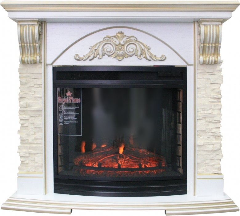Royal Flame Rimini с очагом Dioramic 28 FX (Сл.кость с патиной)