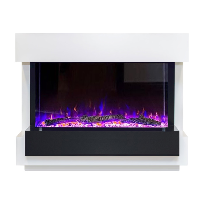 Royal Flame Cube Белый с черным с очагом Astra 36