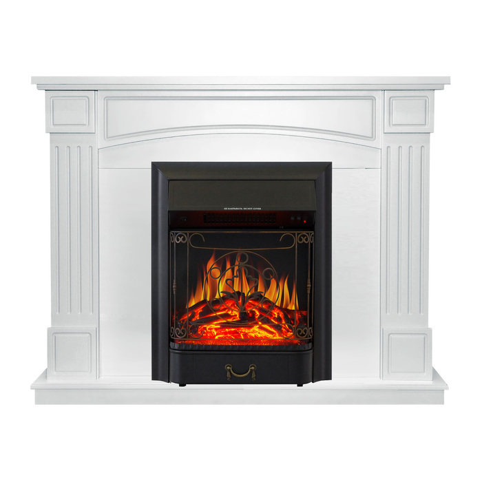 Royal Flame Boston Белый с очагом Majestic FX Brass/Black