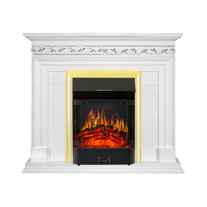 Royal Flame Valletta Белый с очагом Majestic FX Brass/Black