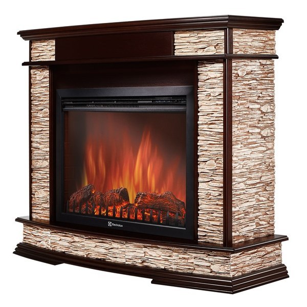 Electrolux Scala 30 камень сланец скалистый бурый, шпон тёмный дуб с очагом EFP/P-3020LS Electrolux Scala 30 камень сланец скалистый бурый, шпон тёмный дуб с очагом EFP/P-3020LS