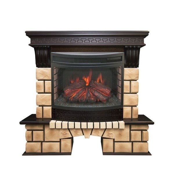Real-Flame Stone Brick 25/25,5 с очагом Firefield 25 S IR