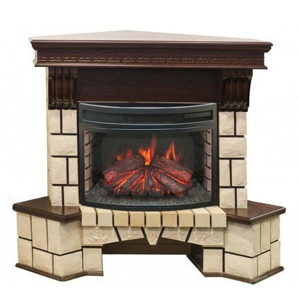 Real-Flame Stone Corner new 25 с очагом Firefield 25 S IR