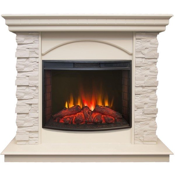 Real-Flame Elford STD/EUG WT с очагом Evrika 25,5 LED Real-Flame Elford STD/EUG WT с очагом Evrika 25,5 LED