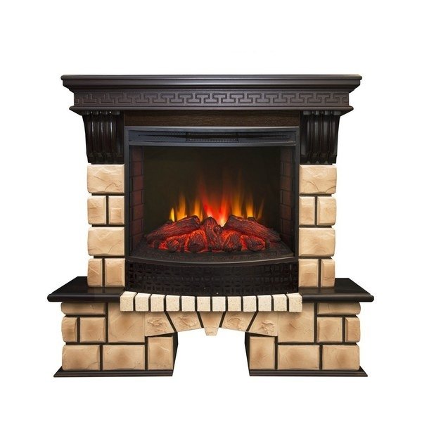 Real-Flame Stone Brick 25/25,5 с очагом Evrika 25,5 LED