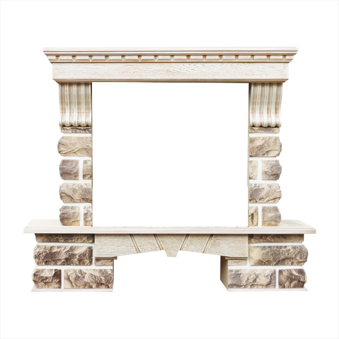 InterFlame Экстер Кавказ под Panoramic 25 FX (бежевый с патиной)