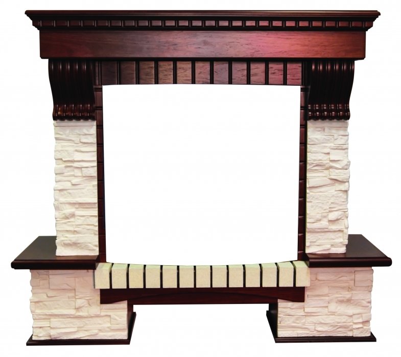 InterFlame Экстер Сланец бежевый под Panoramic 25 FX (тёмный дуб)