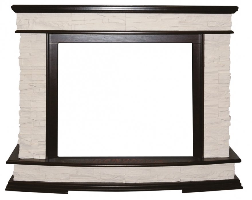 InterFlame Памир сланец под Panoramic 33W FX (тёмный дуб; венге)