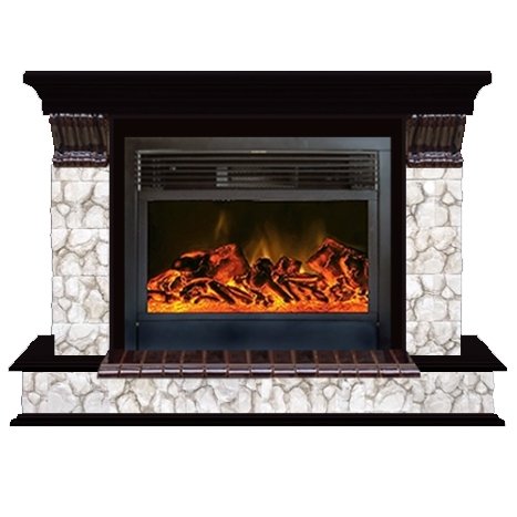 Glenrich Панорама 28 (New flame) камень-Карелия/цвет-Дуб 46 Glenrich Панорама 28 (New flame) камень-Карелия/цвет-Дуб 46