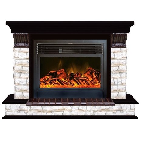 Glenrich Панорама 28 (New flame) камень-Алтай/цвет-Венге Glenrich Панорама 28 (New flame) камень-Алтай/цвет-Венге