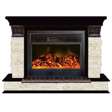 Glenrich Панорама 28 (New flame) камень-Мисхор/цвет-Венге Glenrich Панорама 28 (New flame) камень-Мисхор/цвет-Венге