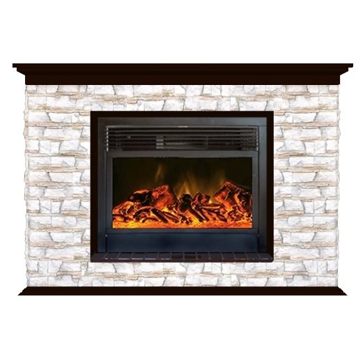 Glenrich Пафос 28 (New flame) камень-Алтай/цвет-Венге Glenrich Пафос 28 (New flame) камень-Алтай/цвет-Венге