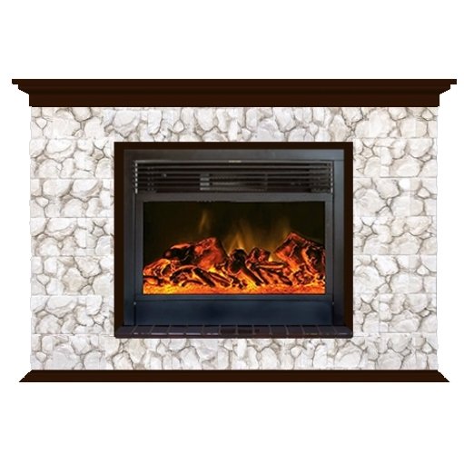 Glenrich Пафос 28 (New flame) камень-Карелия/цвет-Дуб 46 Glenrich Пафос 28 (New flame) камень-Карелия/цвет-Дуб 46