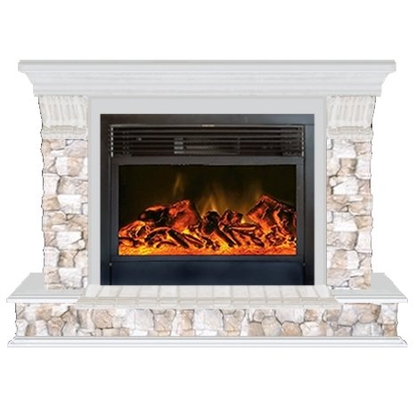 Glenrich Панорама 28 (New flame) камень-Арбат/цвет-Беленный дуб