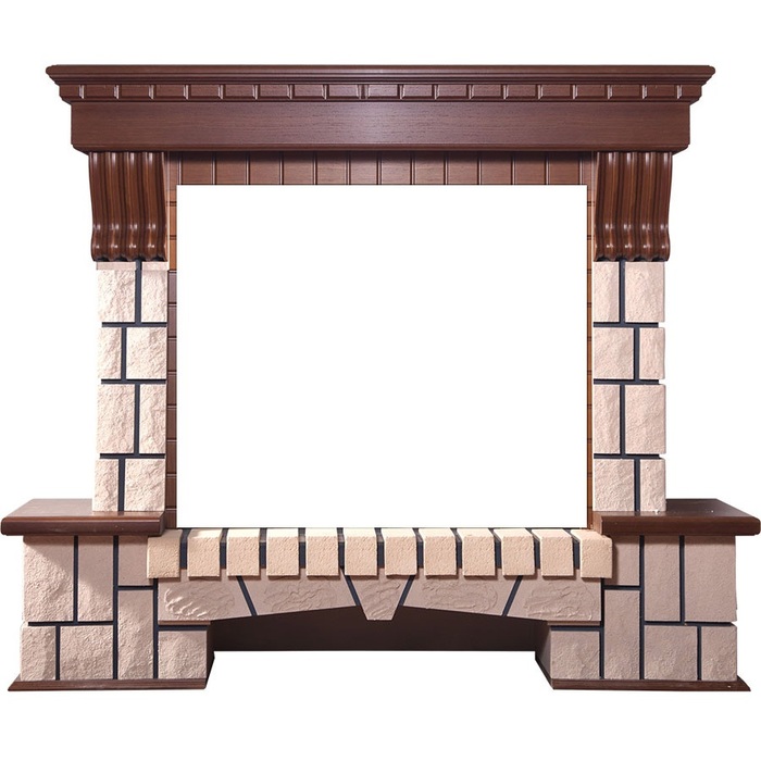 InterFlame Экстер кирпичики под очаги Panoramic 28 LED FX Sirius 30 LED FX Jupiter FX (бежевый с патиной)