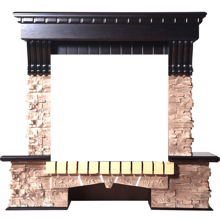 InterFlame Экстер прованс под очаг Panoramic 25 FX (бежевый с патиной)