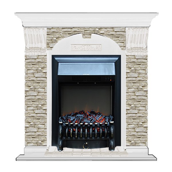 Glenrich Арочный (Fobos BL,BR) камень-Грот однотонный/цвет-Белый Glenrich Арочный (Fobos BL,BR) камень-Грот однотонный/цвет-Белый