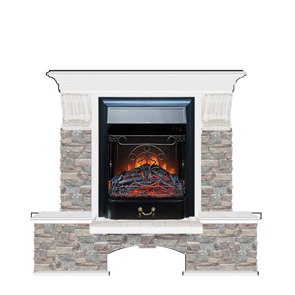 Glenrich Бостон К (Magestic BL,BR) камень-Грот цветной/цвет-Белый