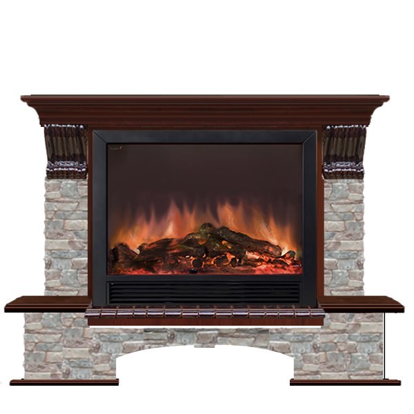 Glenrich Бостон (Sharm 33 BL,BR) камень-Грот цветной/цвет-Красное дерево Glenrich Бостон (Sharm 33 BL,BR) камень-Грот цветной/цвет-Красное дерево