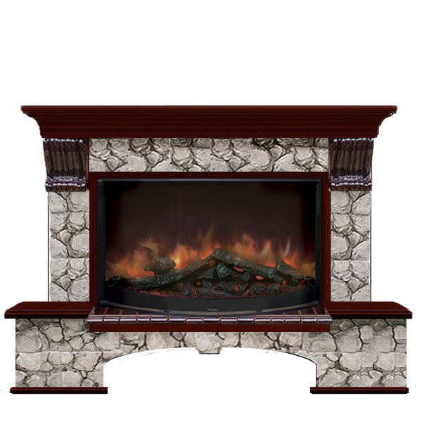 Glenrich Бостон 86 (Rondo S86) камень-Карелия/цвет-Красное дерево