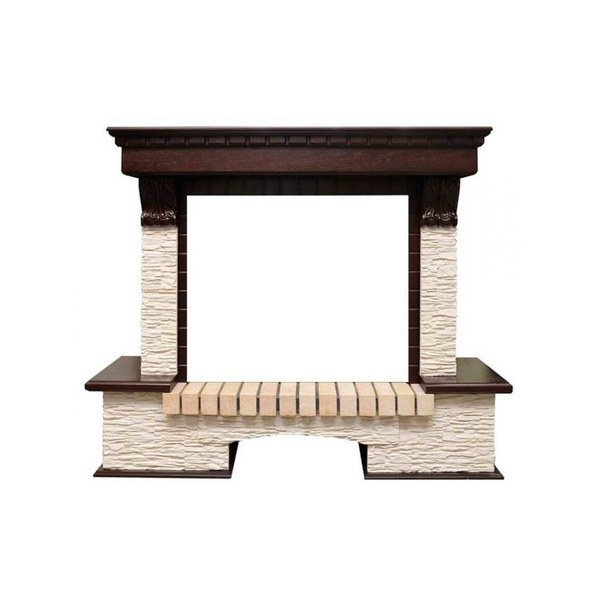 Royal Flame Pierre Luxe мелкий слан. беж. под очаг Jupiter FX New Темный дуб