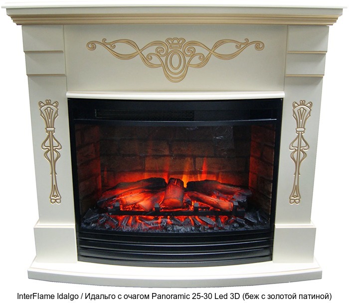 InterFlame Idalgo / Идальго с очагом Panoramic 25-30 Led 3D InterFlame Idalgo / Идальго с очагом Panoramic 25-30 Led 3D
