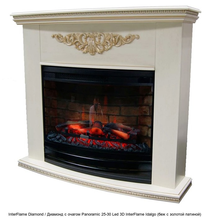 InterFlame Diamond / Диамонд с очагом Panoramic 25-30 Led 3D