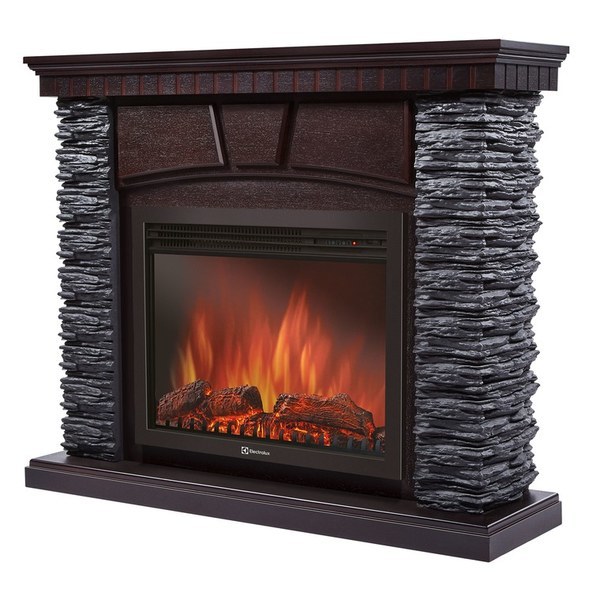 Electrolux Porto 25 камень черный, шпон венге с очагом EFP/P-2520LS