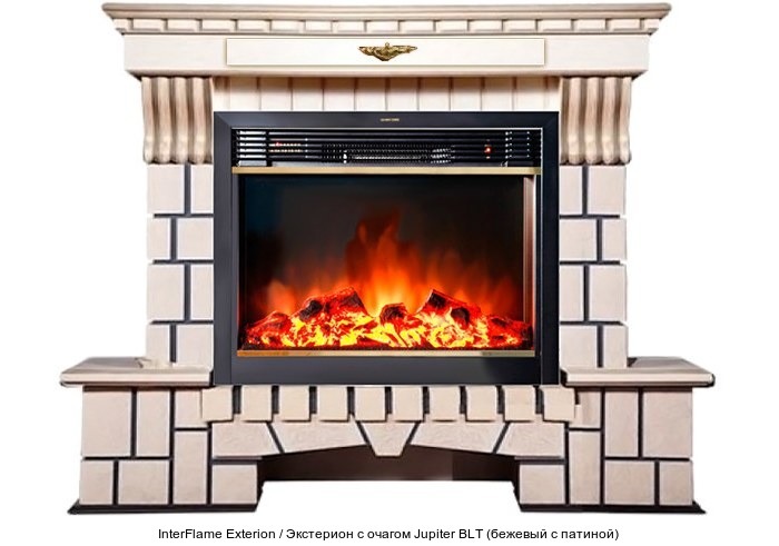 InterFlame Exterion / Экстерион с очагом Jupiter FX M Brass/Black InterFlame Exterion / Экстерион с очагом Jupiter FX M Brass/Black