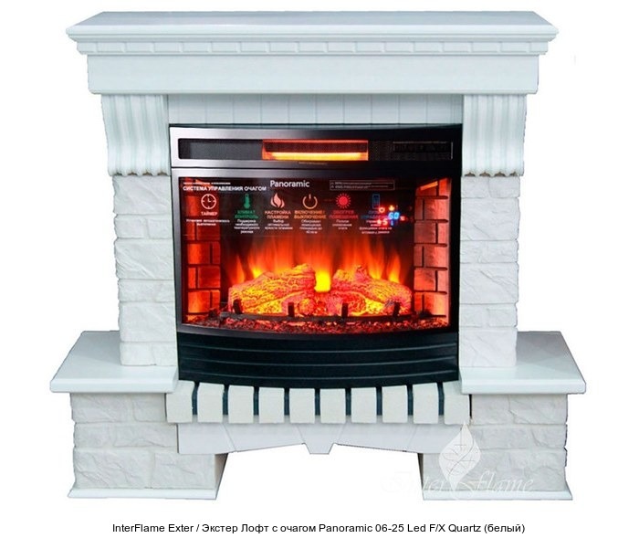 InterFlame Exter / Экстер Лофт с очагом Panoramic 25 LED FX QZ InterFlame Exter / Экстер Лофт с очагом Panoramic 25 LED FX QZ