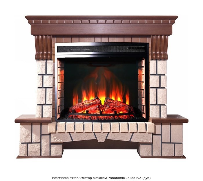InterFlame Exter / Экстер с очагом Panoramic 28 LED FX InterFlame Exter / Экстер с очагом Panoramic 28 LED FX