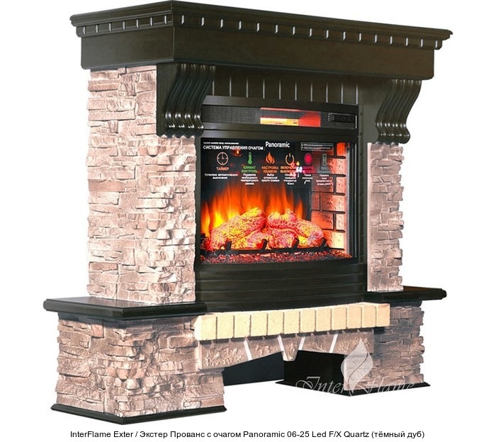 InterFlame Exter / Экстер Прованс с очагом Panoramic 25 LED FX QZ InterFlame Exter / Экстер Прованс с очагом Panoramic 25 LED FX QZ
