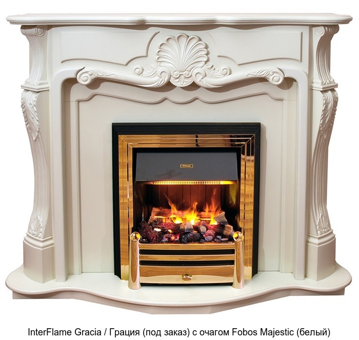 InterFlame Gracia / Грация (под заказ) с очагом Fobos Majestic InterFlame Gracia / Грация (под заказ) с очагом Fobos Majestic