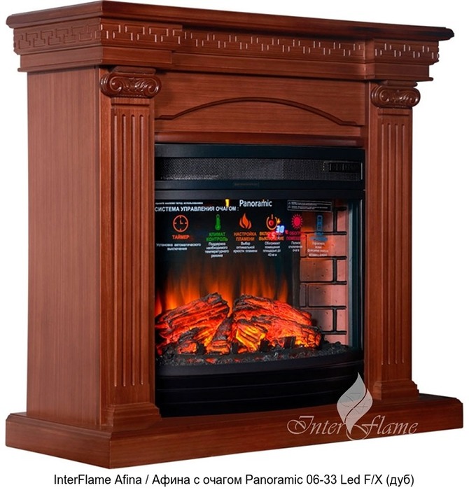 InterFlame Afina / Афина с очагом Panoramic 33 LED FX QZ InterFlame Afina / Афина с очагом Panoramic 33 LED FX QZ