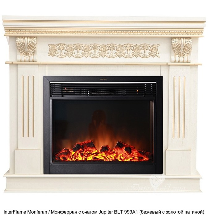 InterFlame Monferan / Монферран с очагом Jupiter FX M Brass/Black InterFlame Monferan / Монферран с очагом Jupiter FX M Brass/Black