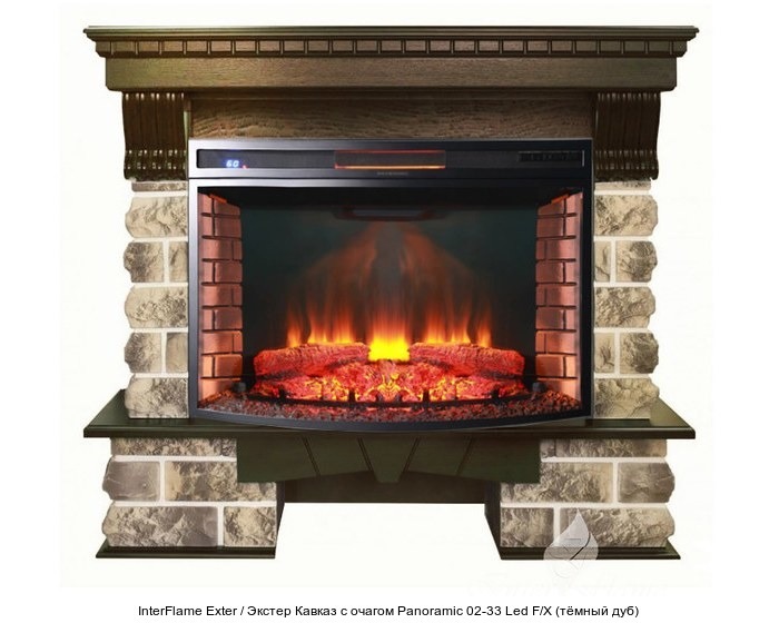 InterFlame Exter / Экстер Кавказ с очагом Panoramic 33 LED FX QZ InterFlame Exter / Экстер Кавказ с очагом Panoramic 33 LED FX QZ