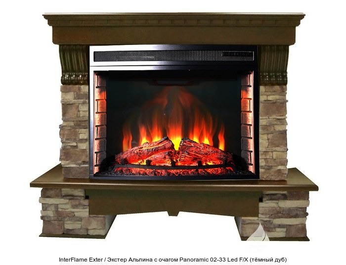 InterFlame Exter / Экстер Альпина с очагом Panoramic 02-33 LED FX InterFlame Exter / Экстер Альпина с очагом Panoramic 02-33 LED FX