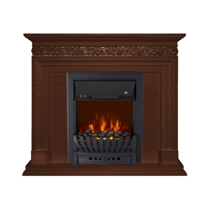 Royal Flame Valletta Темный дуб с очагом Aspen Black/Gold