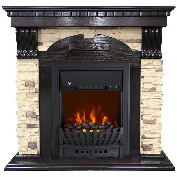 Royal Flame Dublin арочный сланец венге с очагом Aspen Black