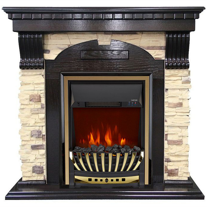Royal Flame Dublin арочный сланец венге с очагом Aspen Gold