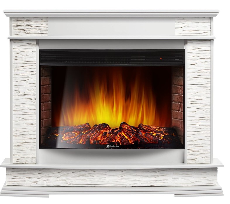 Electrolux Scala 30 сланец скалистый белый, белый дуб с очагом 33 дюйма (EFP/P - 3320RLS)