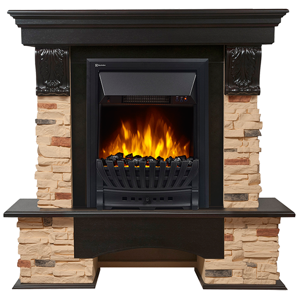 Electrolux Pietra Classic камень сланец натуральный, венге с очагом Classic EFP/P - 1020LS